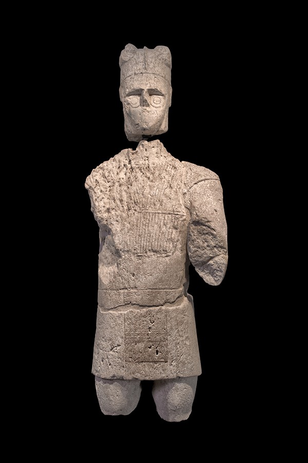 National Archaeological Museum of Cagliari; Image: Mont’e Prama Foundation Archives A standing warrior.