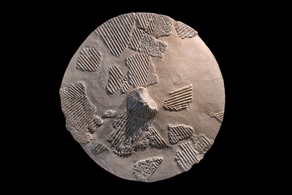 National Archaeological Museum of Cagliari; Image: Mont’e Prama Foundation Archives The shield for a warrior statue