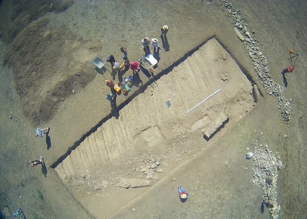 Aerial view of tombs