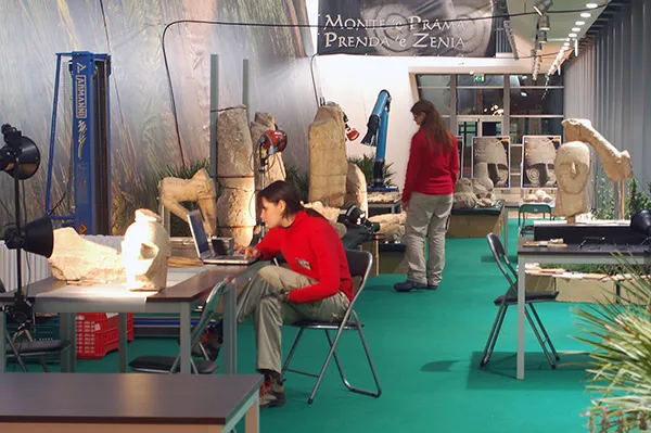 Restoration experts, working